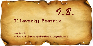 Illavszky Beatrix névjegykártya