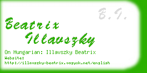 beatrix illavszky business card